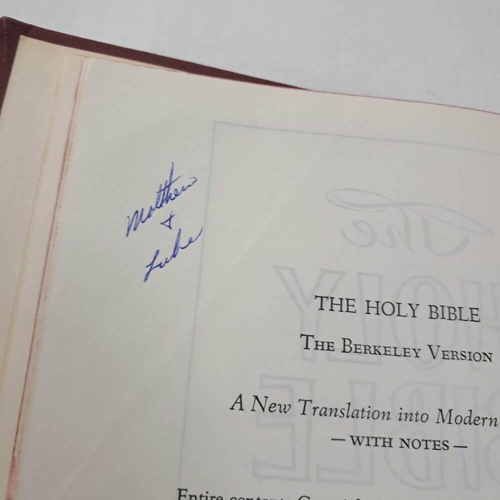 Holy Bible The Berkeley Version in Modern English 1966 9th Edition Hardcover red - Picture 8 of 13